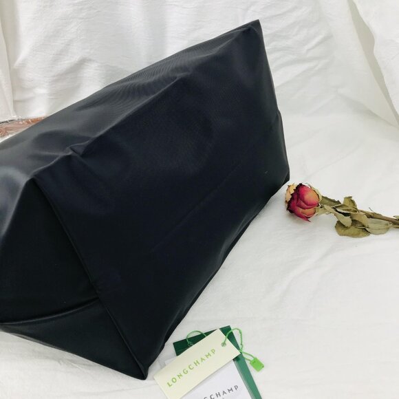 NWT Longchamp Le Pliage Original Large Shoulder Nylon Bag Tote  Black - Picture 12 of 12